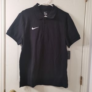 Men's Large Black Nike Logo Polo